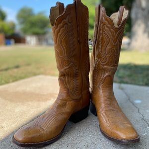 Vintage Smooth Ostrich Cowboy Boots-Male